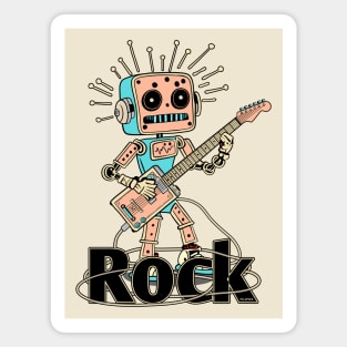 Metal Pulse. Robot Guitarist (Color) Magnet